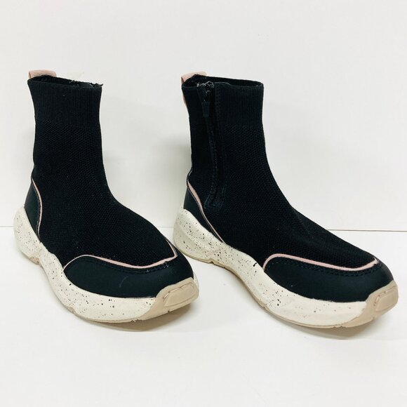 Zara Girls Boots Sock Sneaker High Tops Size 30 US 12.5 black - Picture 3 of 10